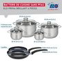 Voir la diapositive 2 : ELO Ensemble de 2 Poêles de cuisson 24 et 28 cm et 4 faitouts 12, 14, 20 et 24 cm Elo Prima Brillant