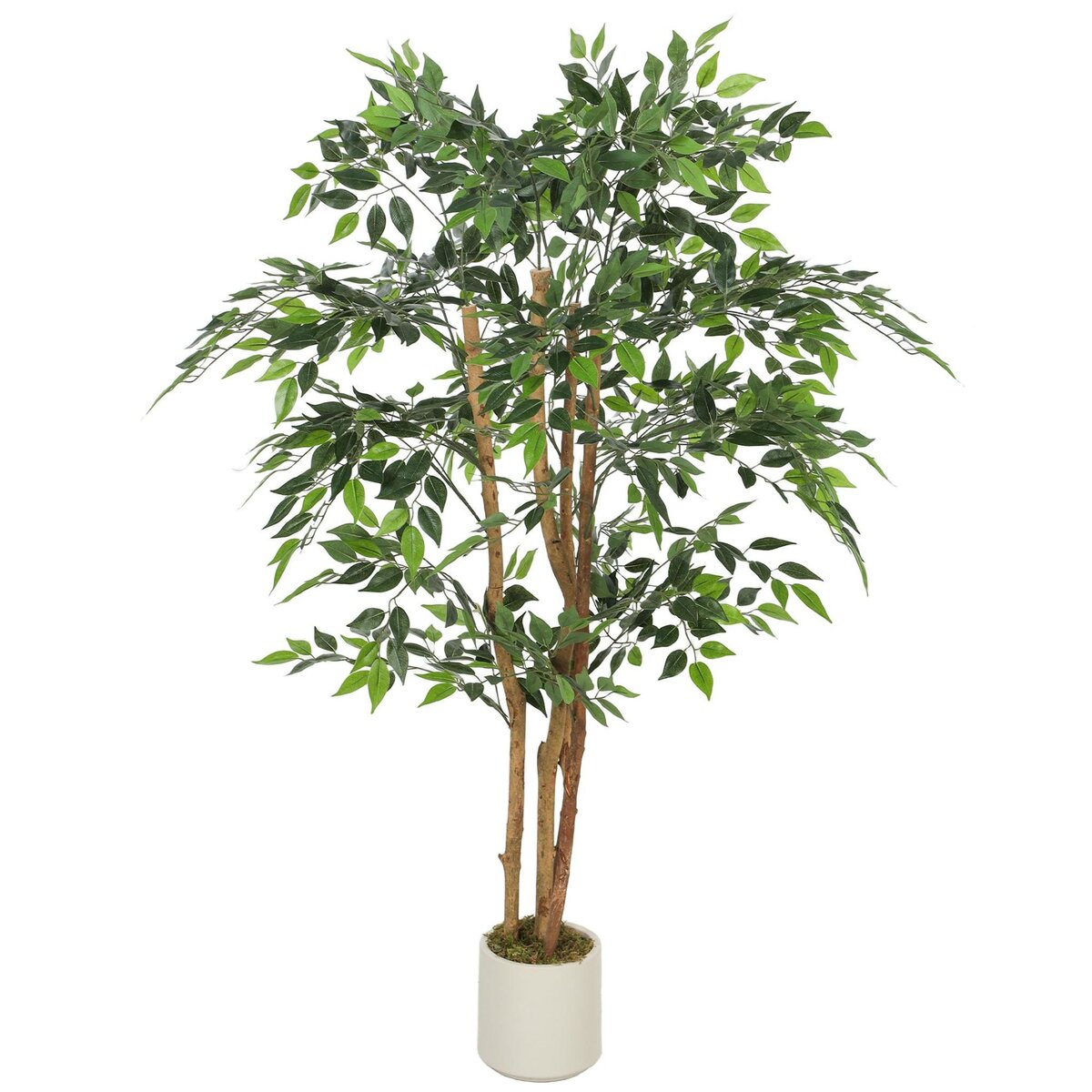 HOMCOM Arbre artificiel plante artificiel banyan H.1,5 m vrais troncs 1116 feuilles grand réalisme