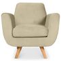 Voir la diapositive 2 : Paris Prix Fauteuil Scandinave Velours  Budapest  81cm Beige