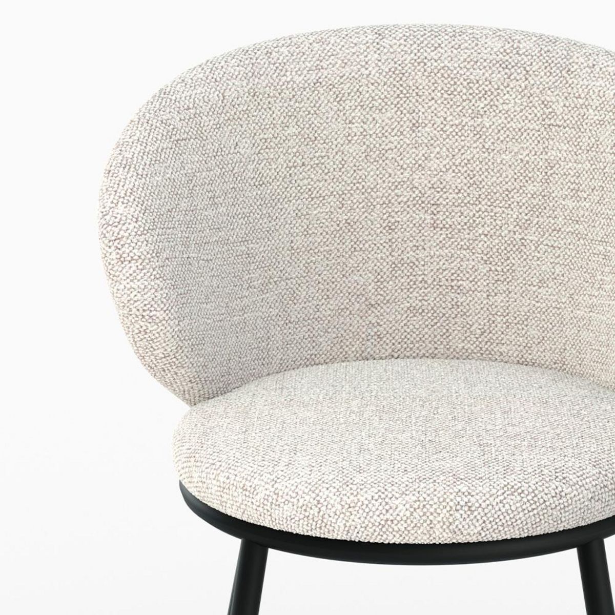 Rendez vous déco Chaise en tissu beige - Angèle