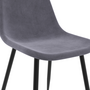 Voir la diapositive 6 : ID MARKET Lot de 6 chaises DALI en velours mix color bleu, gris foncé, gris clair et jaune