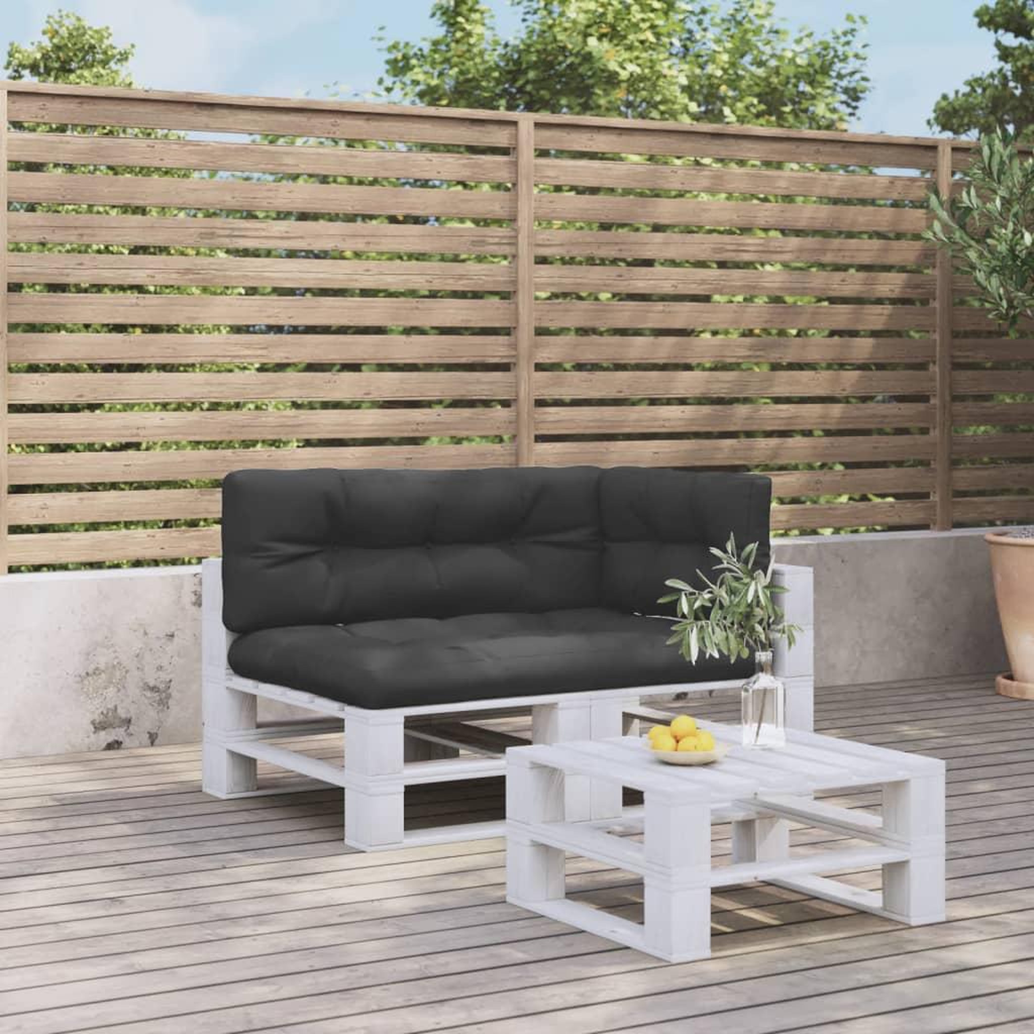 Voir la diapositive 1 : VIDAXL Coussins de palette lot de 3 noir tissu