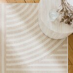 SWEEEK Tapis intérieur/extérieur motif arches beige, 100% polyester recyclé. Coloris disponibles : Beige