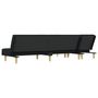Voir la diapositive 5 : VIDAXL Canape-lit en forme de L noir 255x140x70 cm tissu