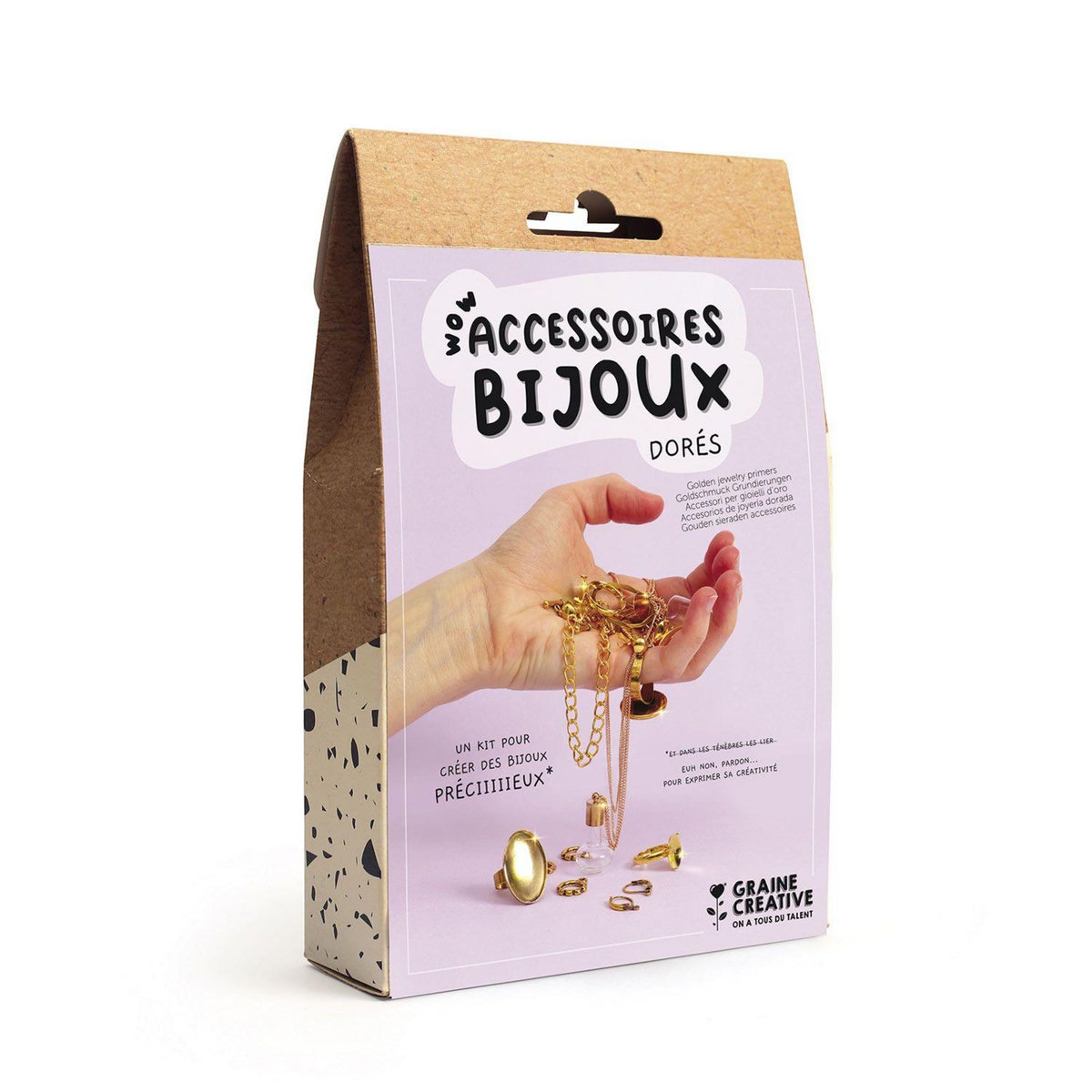 Graine créative Coffret d'accessoires pour bijoux dorés