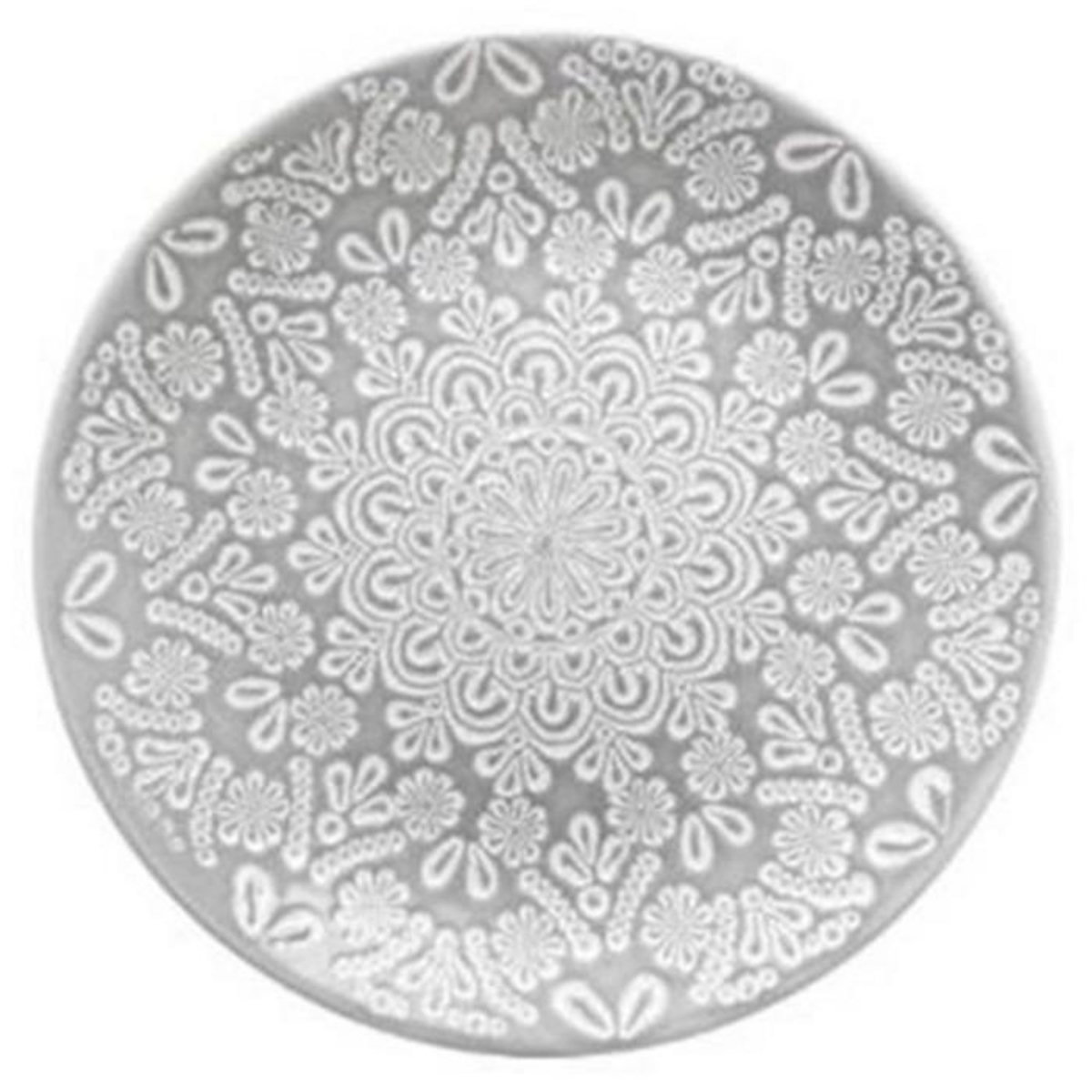 SECRET DE GOURMET Lot de 6 Assiettes à Dessert  Hacienda  22cm Gris