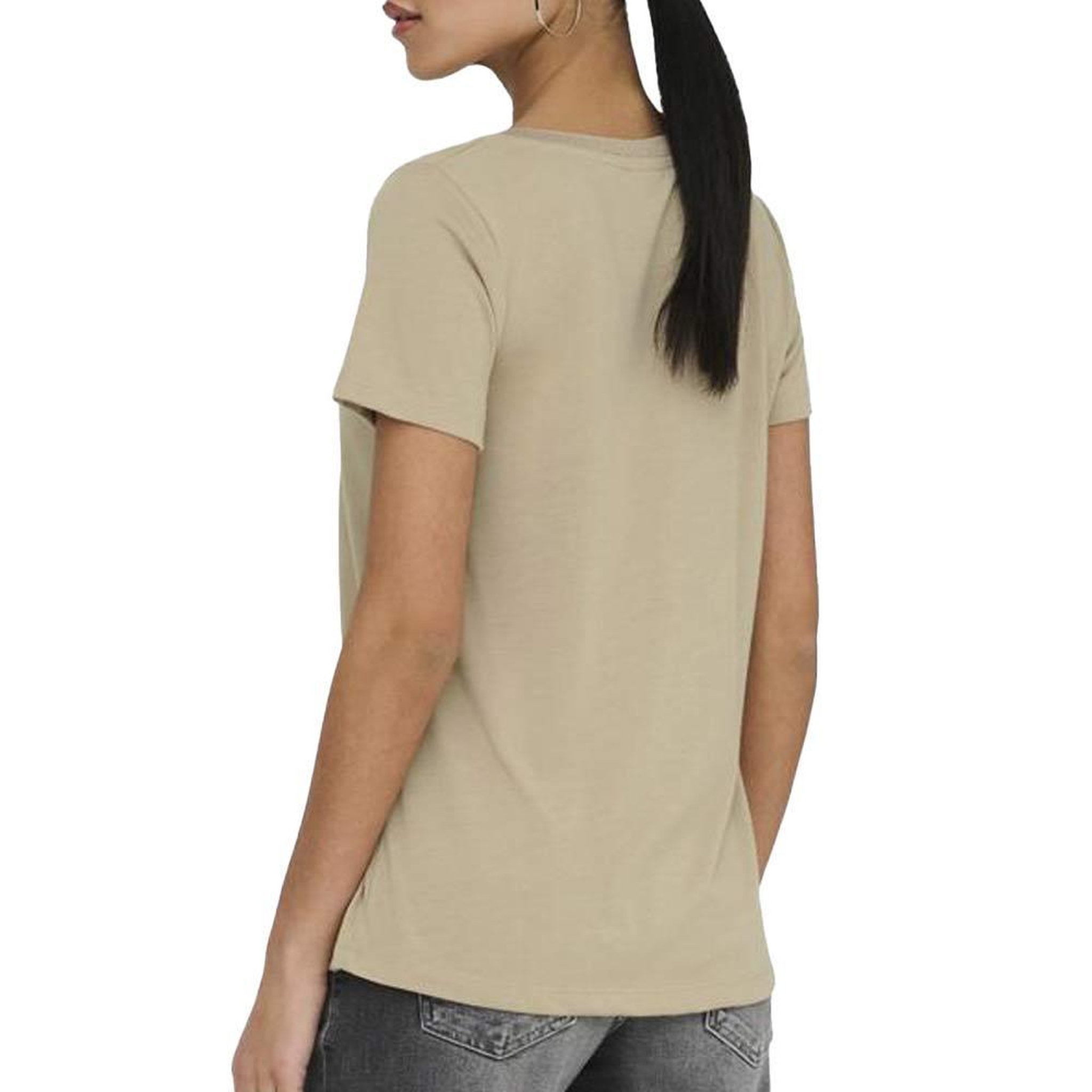 Voir la diapositive 2 : JACQUELINE DE YONG T-Shirt Beige/Doré Femme JDY Dalila