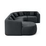 Voir la diapositive 5 : LISA DESIGN Ikare - canapé modulable d'angle gauche - 5 places - avec méridienne - en tissu