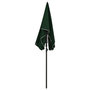 Voir la diapositive 3 : VIDAXL Parasol de jardin avec mat 200x130 cm vert