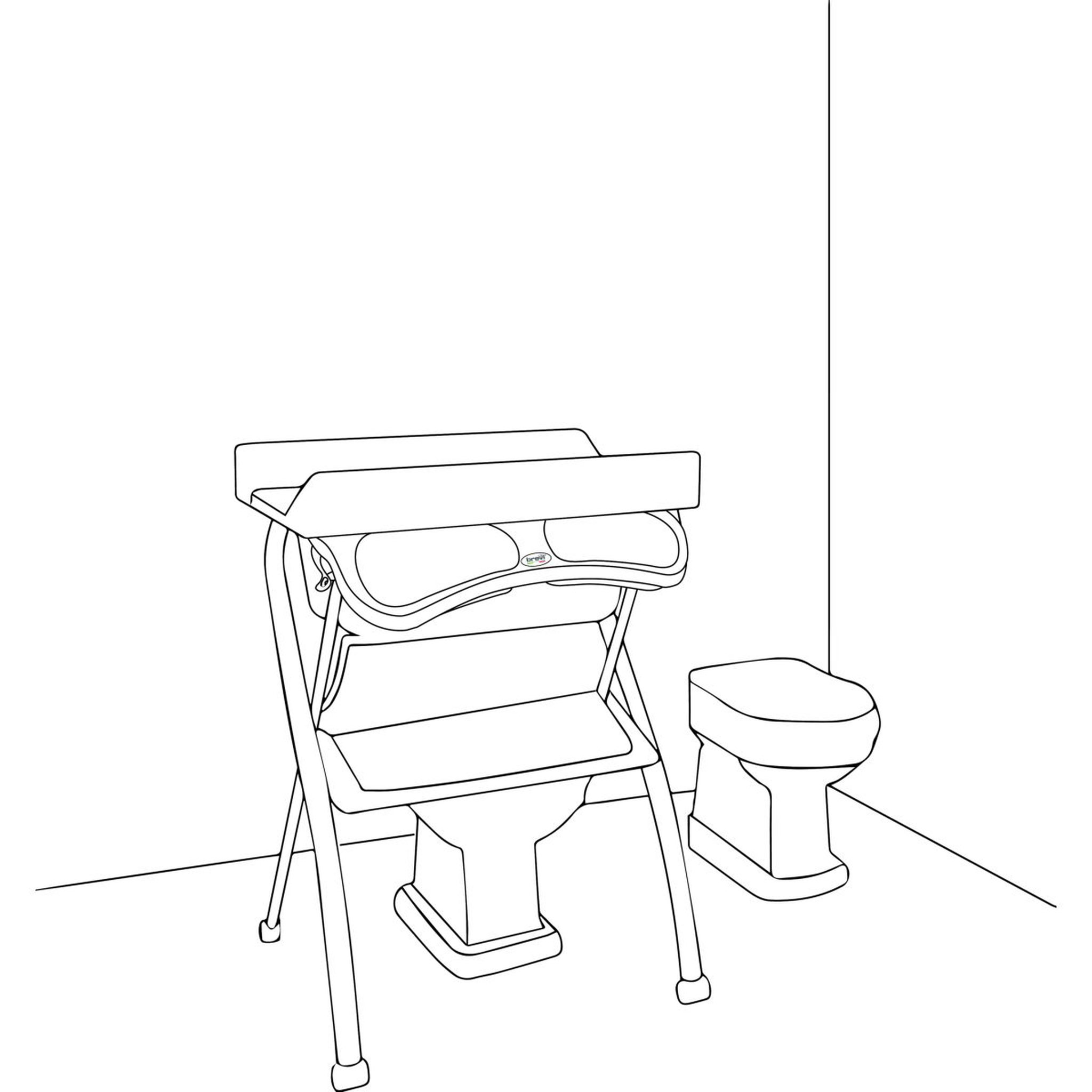 Voir la diapositive 3 : BREVI LINDO PRO Table à langer pliante - c&oelig;urs et nuages 