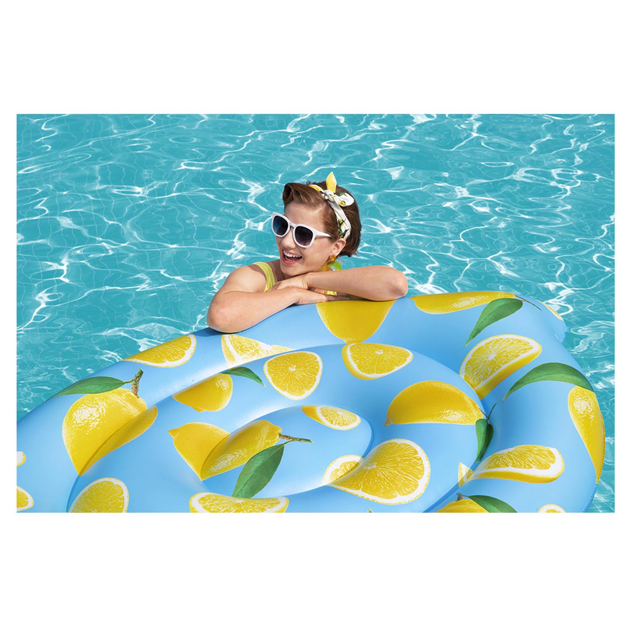 Voir la diapositive 2 : BESTWAY Matelas pneumatique citrons 176 x 122 cm