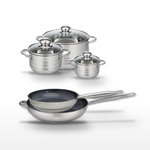 ELO Lot de 2 Poêles 28/32cm et 3 Faitouts 12/16/20cm Elo Profi Therm Platinum