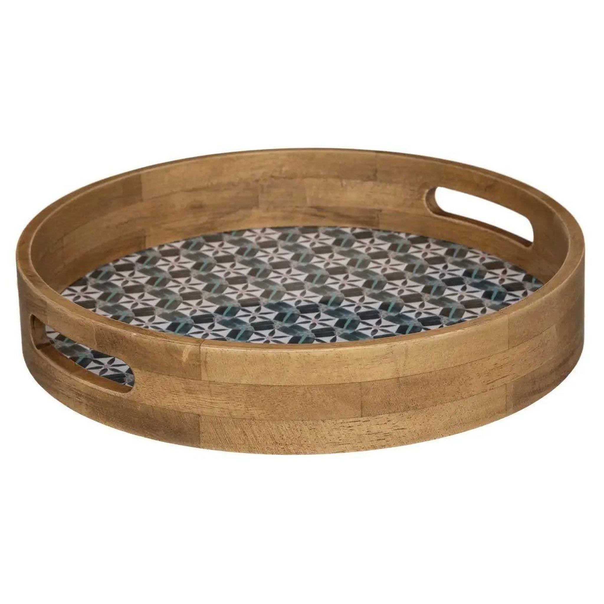 Voir la diapositive 3 : ATMOSPHERA Lot de 2 plateaux déco  alicante  34cm multicolore