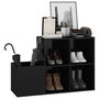 Voir la diapositive 4 : VIDAXL Armoire a chaussures d'entree noir brillant bois ingenierie