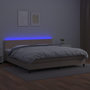 Voir la diapositive 4 : VIDAXL Sommier a lattes de lit avec matelas LED Cappuccino 200x200 cm