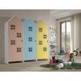 Voir la diapositive 2 : Paris Prix Pack - 3 Armoires Enfant  Casami Bruges  171cm Rose, Bleu & Jaune
