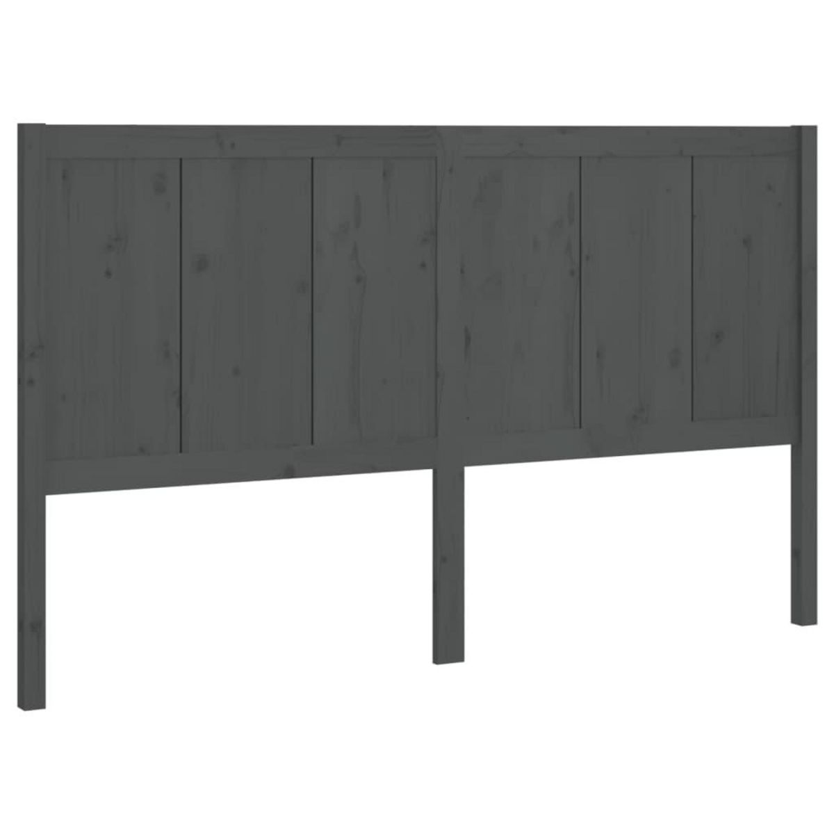 VIDAXL Tete de lit Gris 125,5x4x100 cm Bois massif de pin
