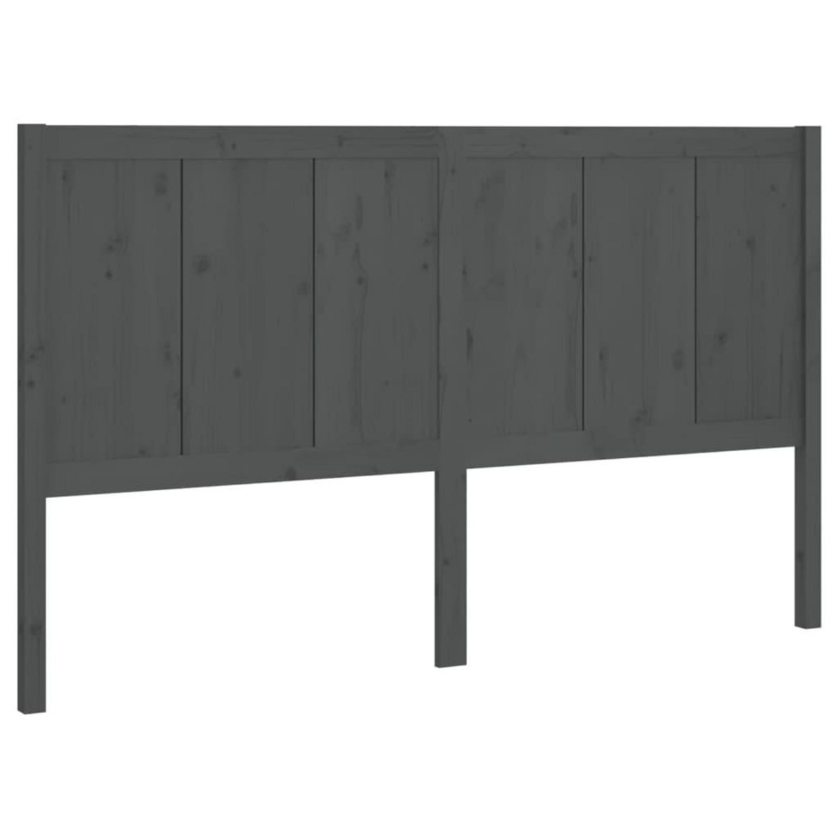 VIDAXL Tete de lit Gris 125,5x4x100 cm Bois massif de pin
