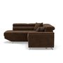 Voir la diapositive 5 : BEST MOBILIER Baoji - canapé d'angle gauche 5 places convertible avec têtières et coffre en velours côtelé