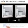 Voir la diapositive 5 : HOMCOM Miroir lumineux LED armoire murale design de salle de bain 2 en 1 dim. 50L x 15l x 60H cm MDF blanc