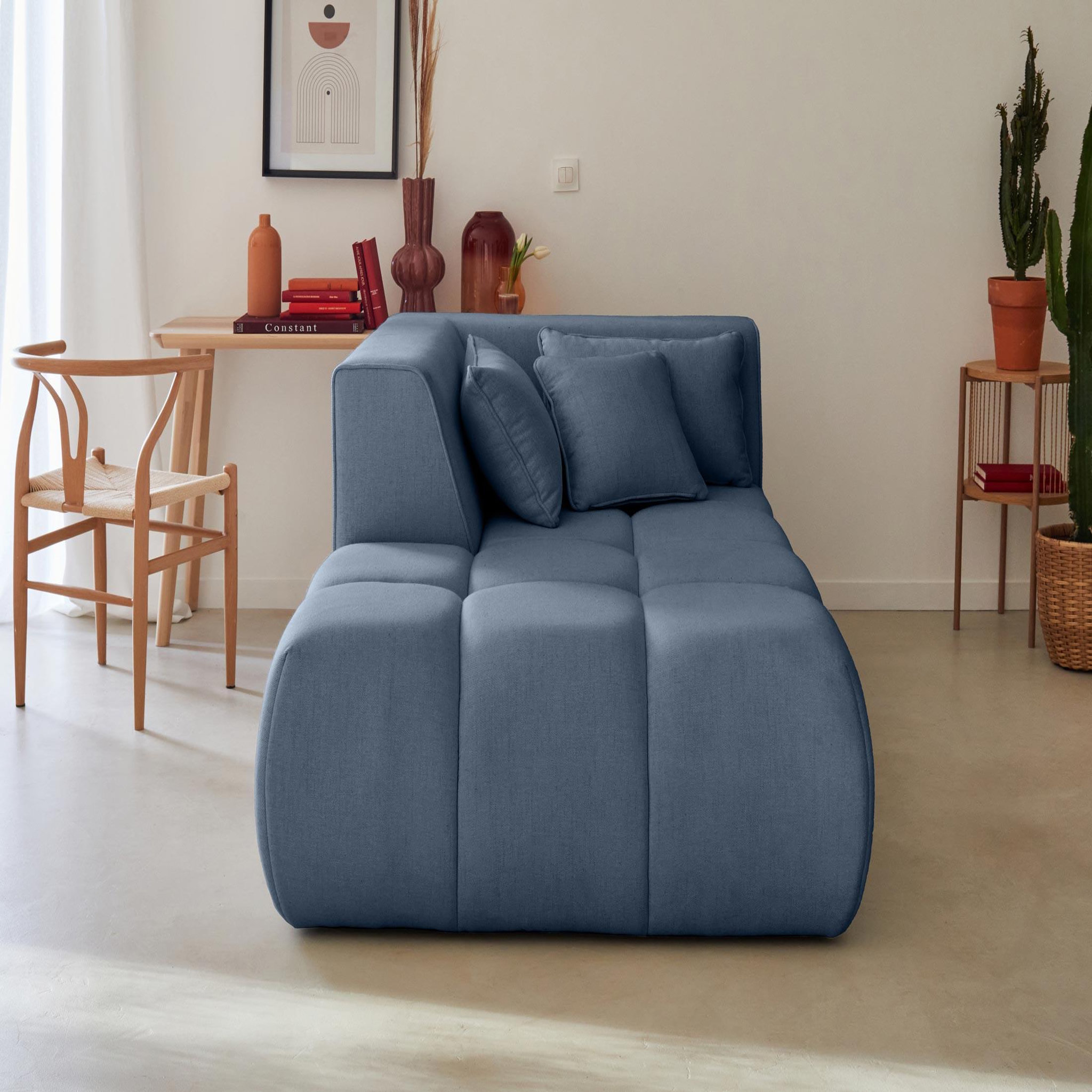 Voir la diapositive 2 : LISA DESIGN Caracas - module d'assise méridienne gauche - en tissu