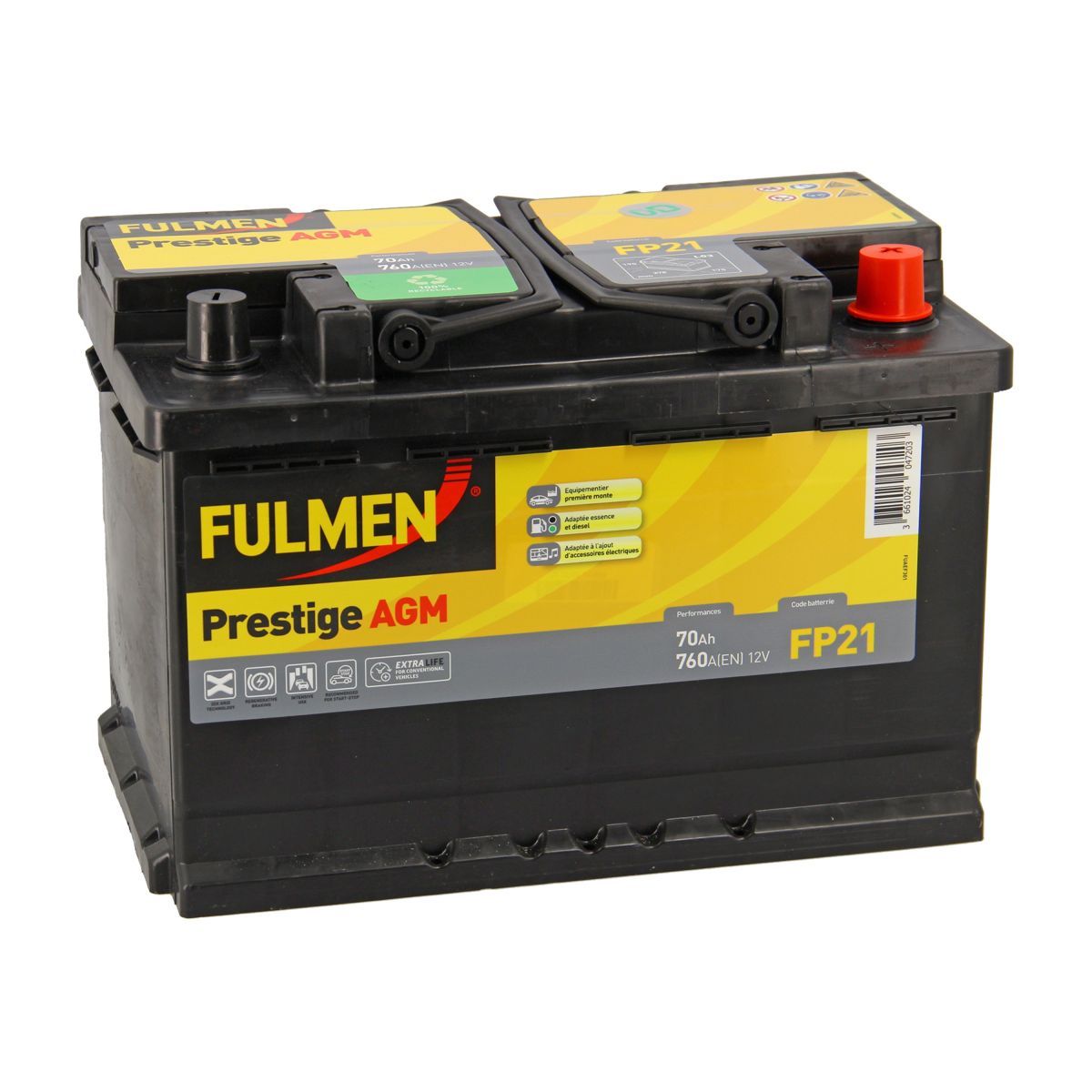 Fulmen Batterie Fulmen pour voiture 760A AGM L3