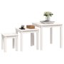 Voir la diapositive 4 : VIDAXL Tables gigognes 3 pcs Blanc Bois de pin massif