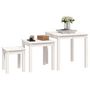 Voir la diapositive 4 : VIDAXL Tables gigognes 3 pcs Blanc Bois de pin massif