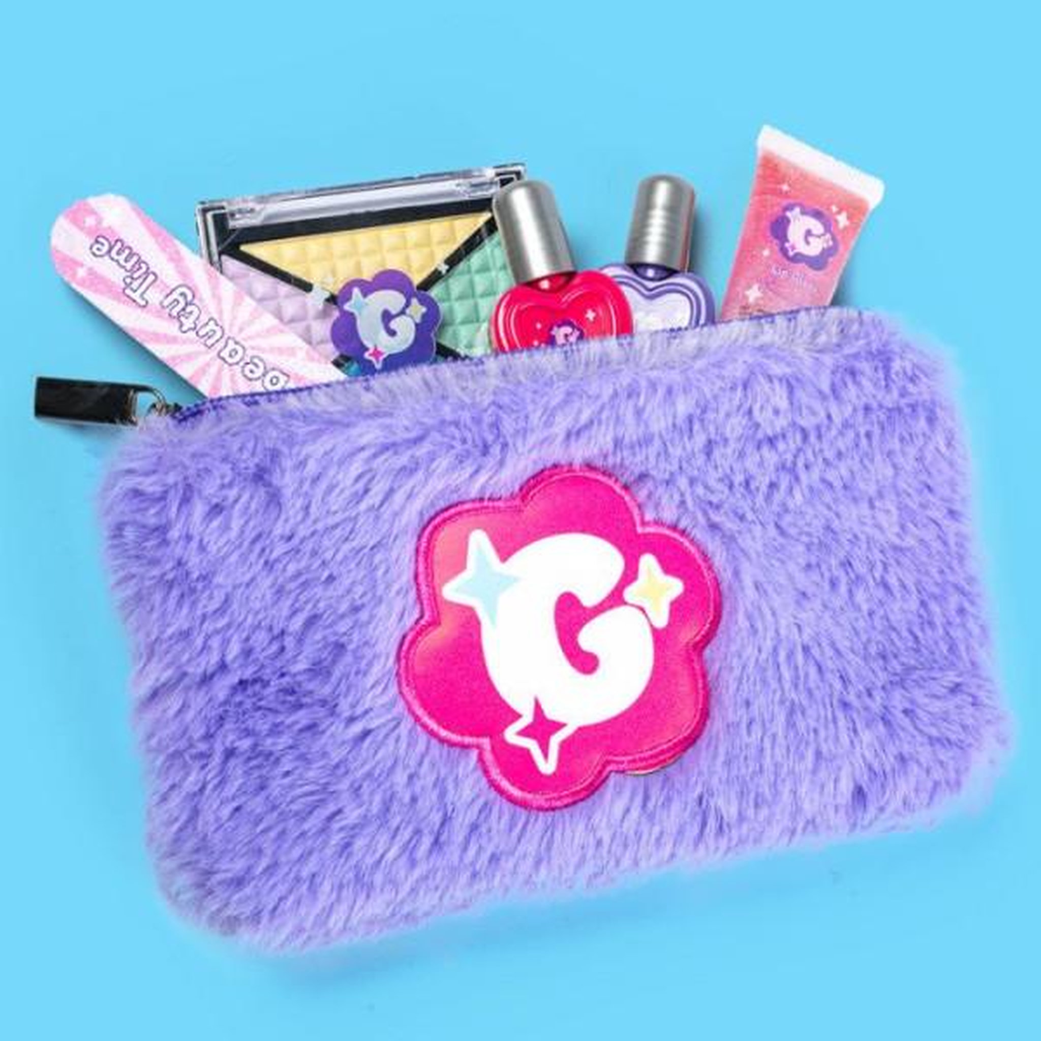 Voir la diapositive 4 : Majorette Trousse de Maquillage - Glam me Up - Smoby - Trousse, gloss, vernis, palette avec 4 poudres, applicateurs - Dès 6 ans