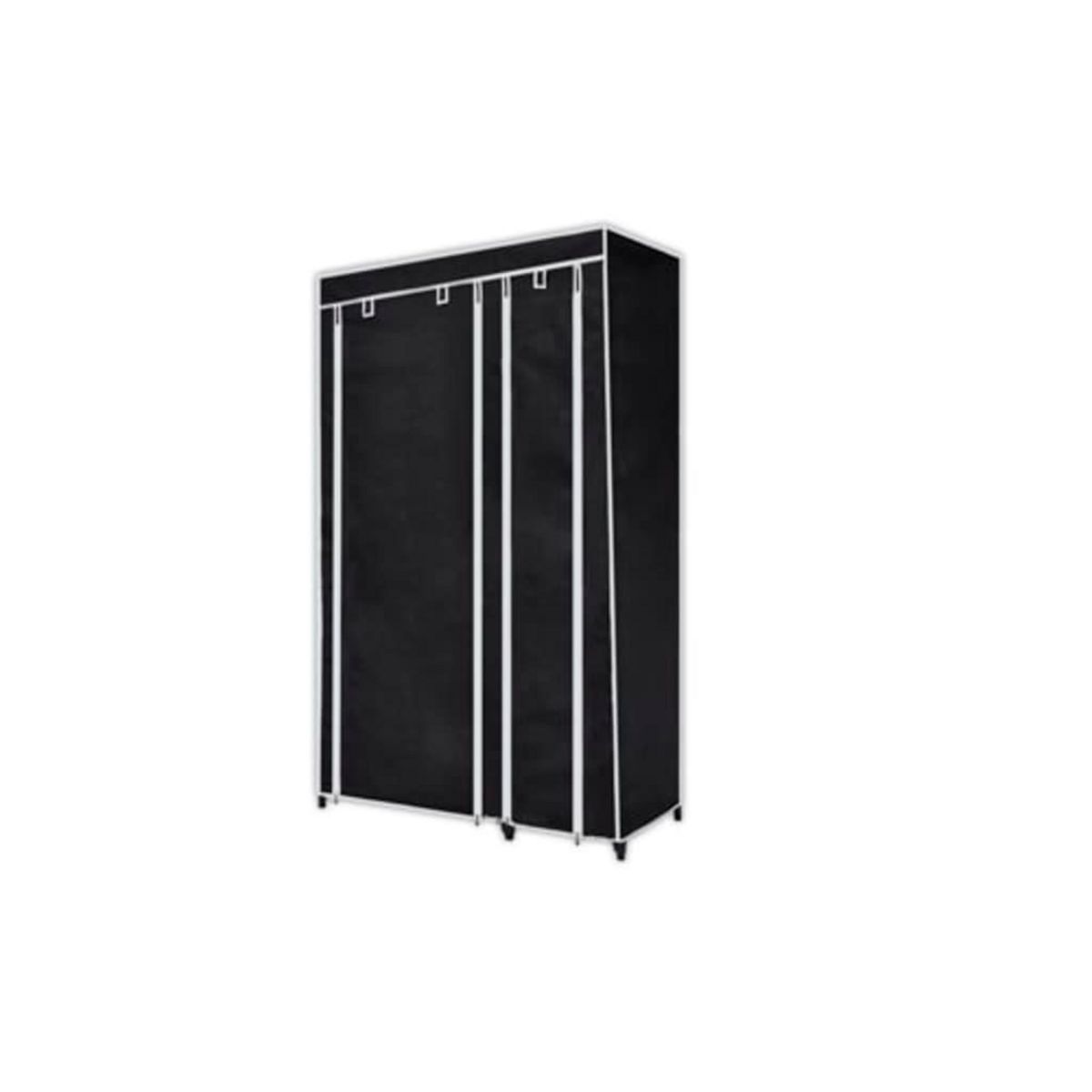 VIDAXL Garde-robe pliable Noir 110 x 45 x 175 cm