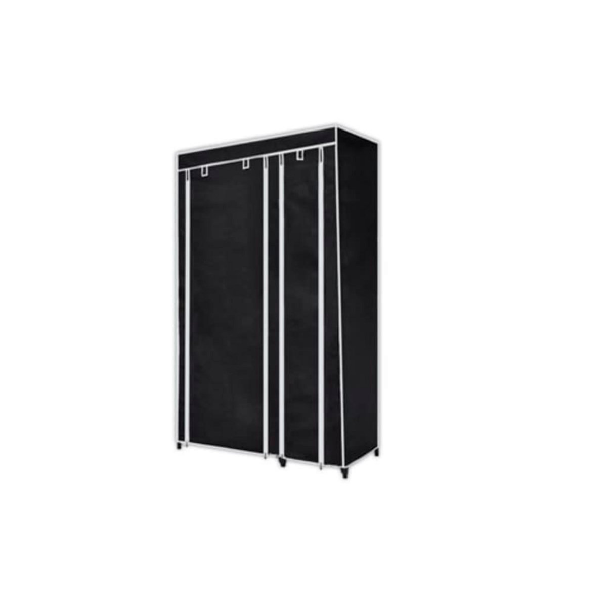 VIDAXL Garde-robe pliable Noir 110 x 45 x 175 cm
