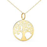 L'ATELIER D'AZUR Collier - Pendentif Or 18 Carats 750/000 Arbre de Vie - Chaine Dorée