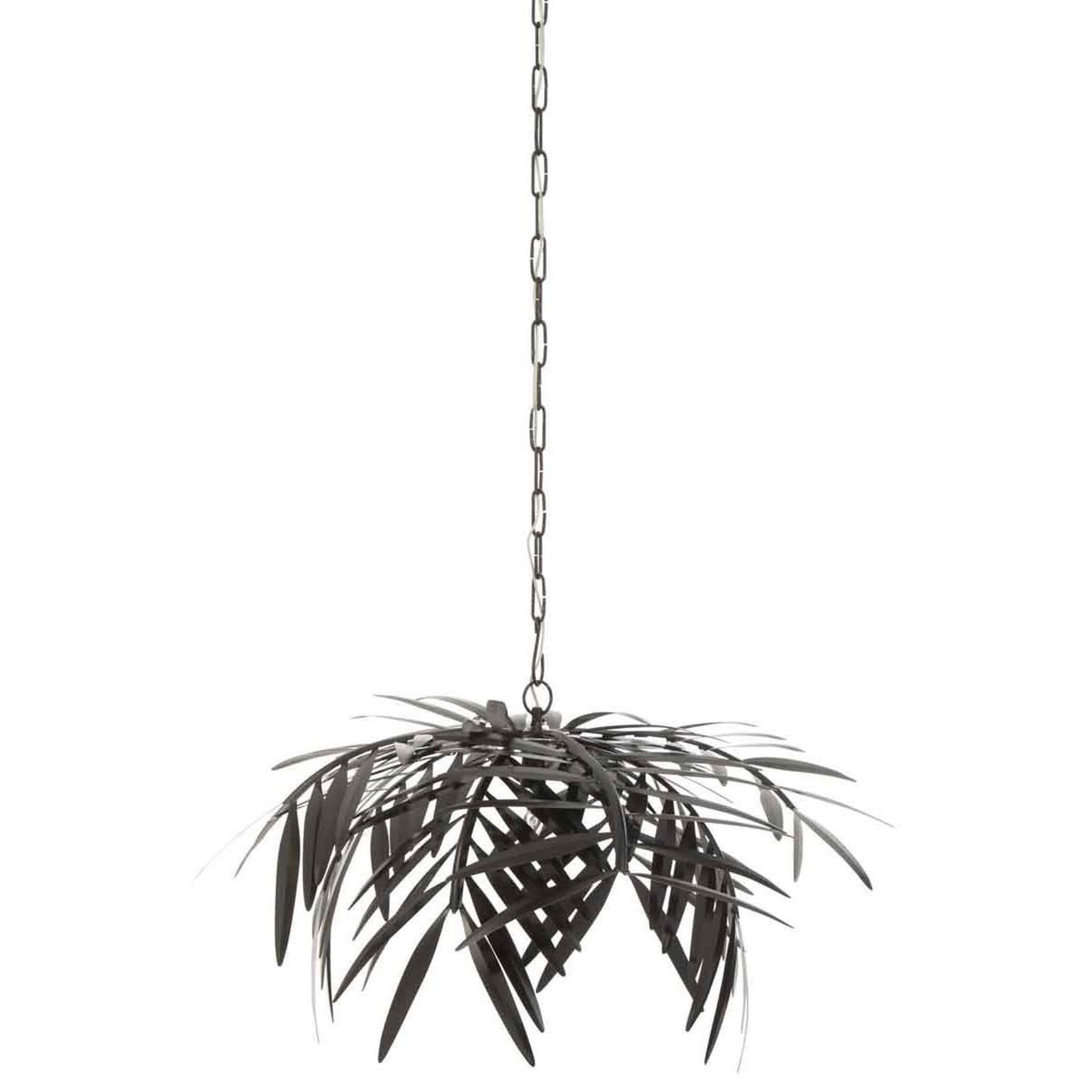 Voir la diapositive 1 : J-LINE Lampe suspension design  feuille  202cm noir