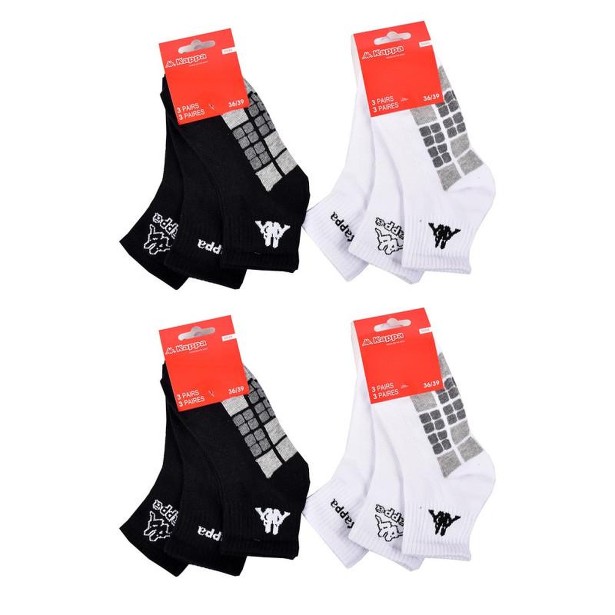 Voir la diapositive 3 : KAPPA Chaussettes Enfant QUARTER KAPPA Lot de 12