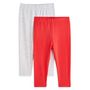 Voir la diapositive 1 : INEXTENSO Lot de 2 leggings longs bébé fille