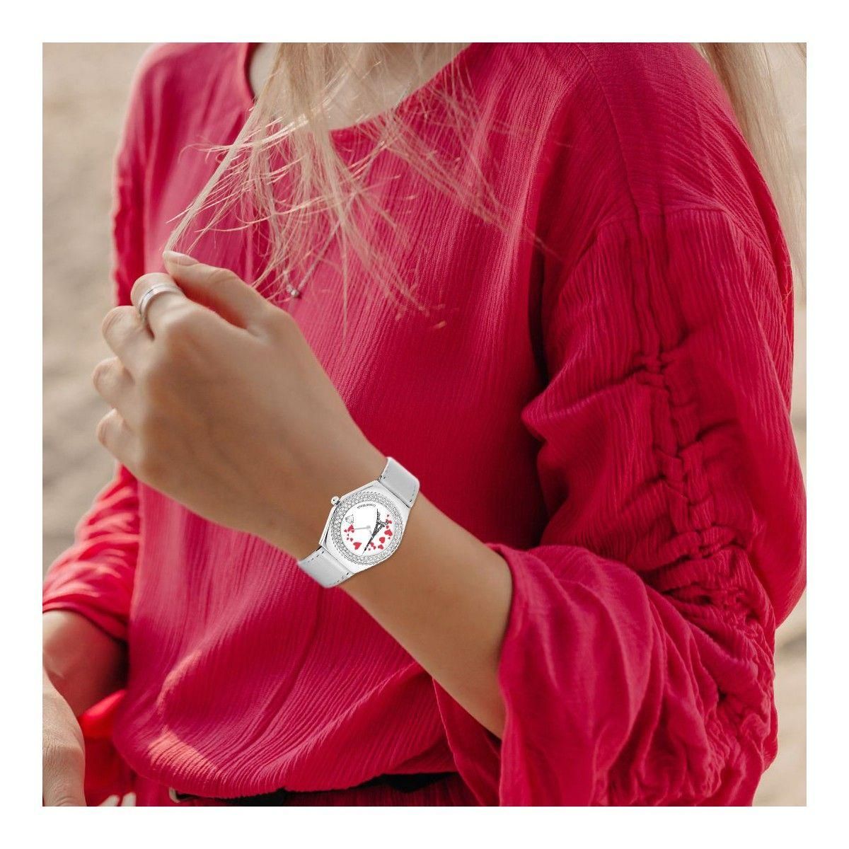 SC CRYSTAL Montre Alysson Tour Eiffel à mouvement tournant SC Crystal ornée de Cristaux scintillants