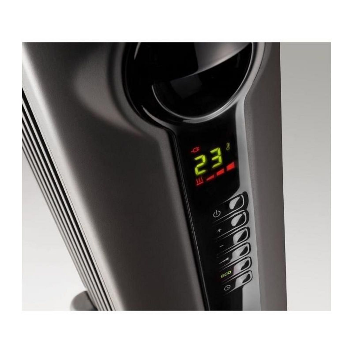 DELONGHI Radiateur bain d'huille RADIA DELONGHI - 1500W - 3 allures de chauffe -Technologie Real Energy - Ecran digital -Batterie perform