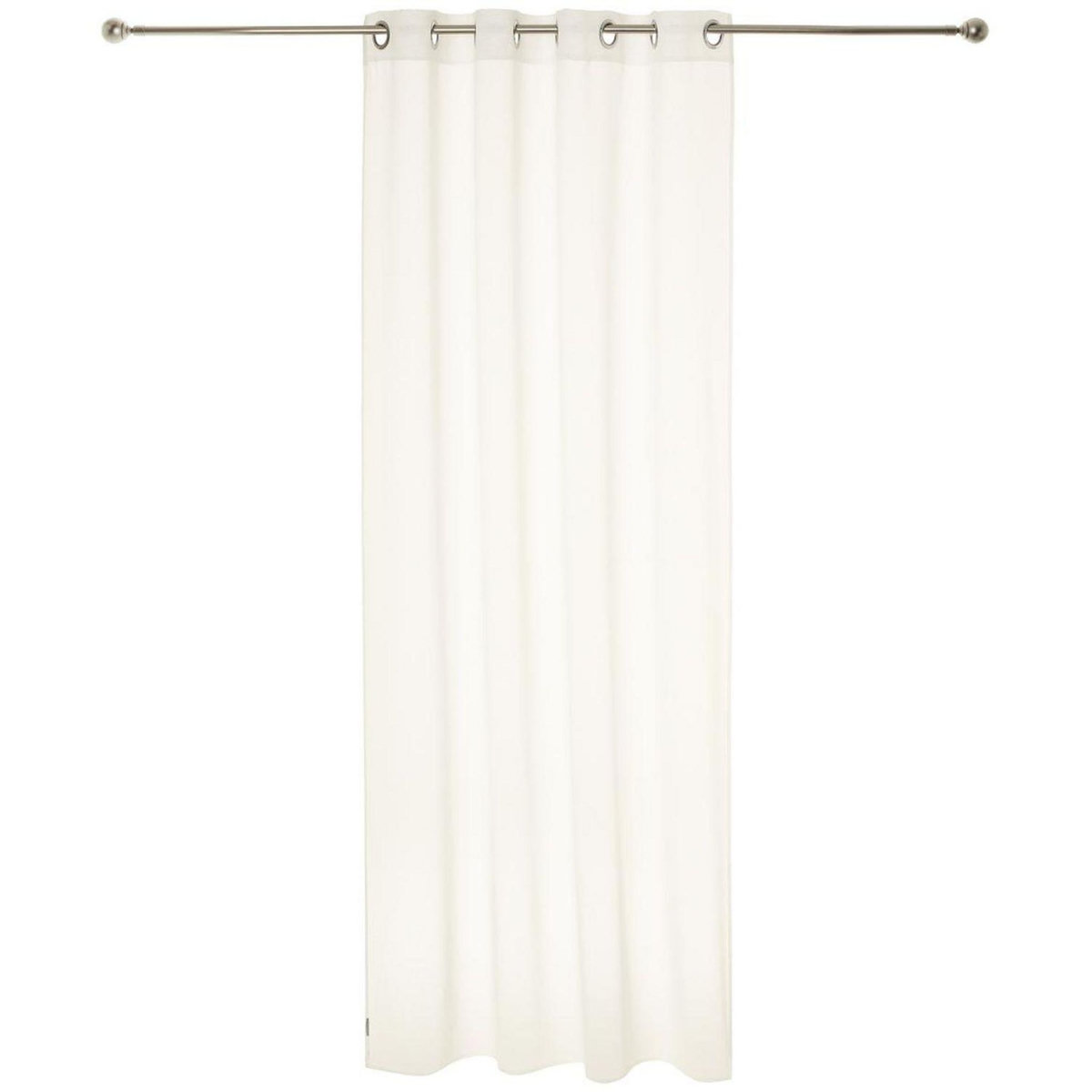 ATMOSPHERA Rideau voilage uni à oeillets métal en polyester 140x240cm ETAMINE 
