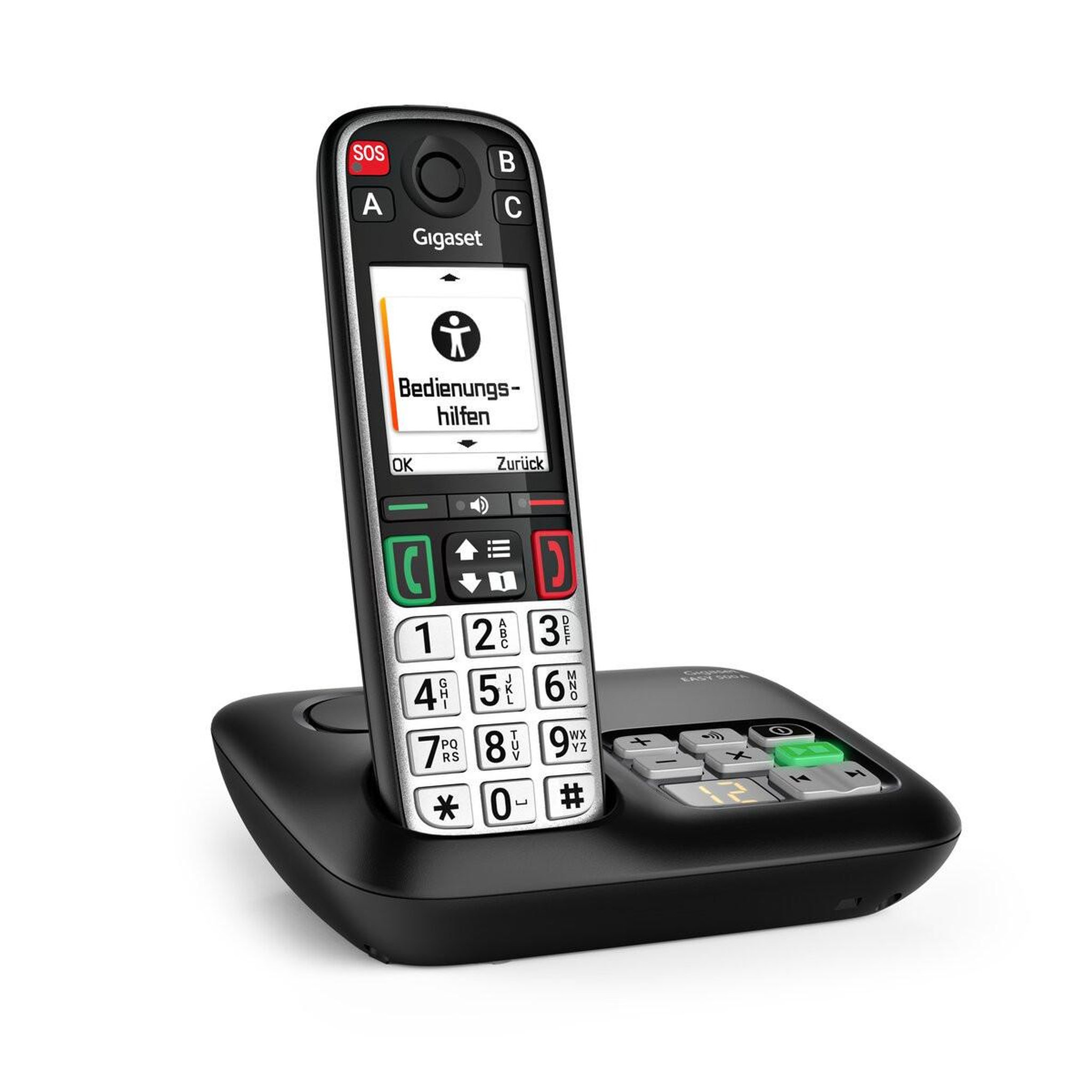 GIGASET Gigaset EASY 500A Téléphone analog/dect Identification de l'appelant Noir, Argent