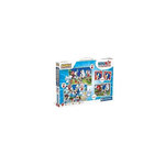CLEMENTONI Clementoni - Edukit - Sonic - Coffret apprentissage 4 en 1 - 2 puzzles, 1 mémo, 1 jeu de 6 cubes - Fabriqué en Italie -Dés 4a