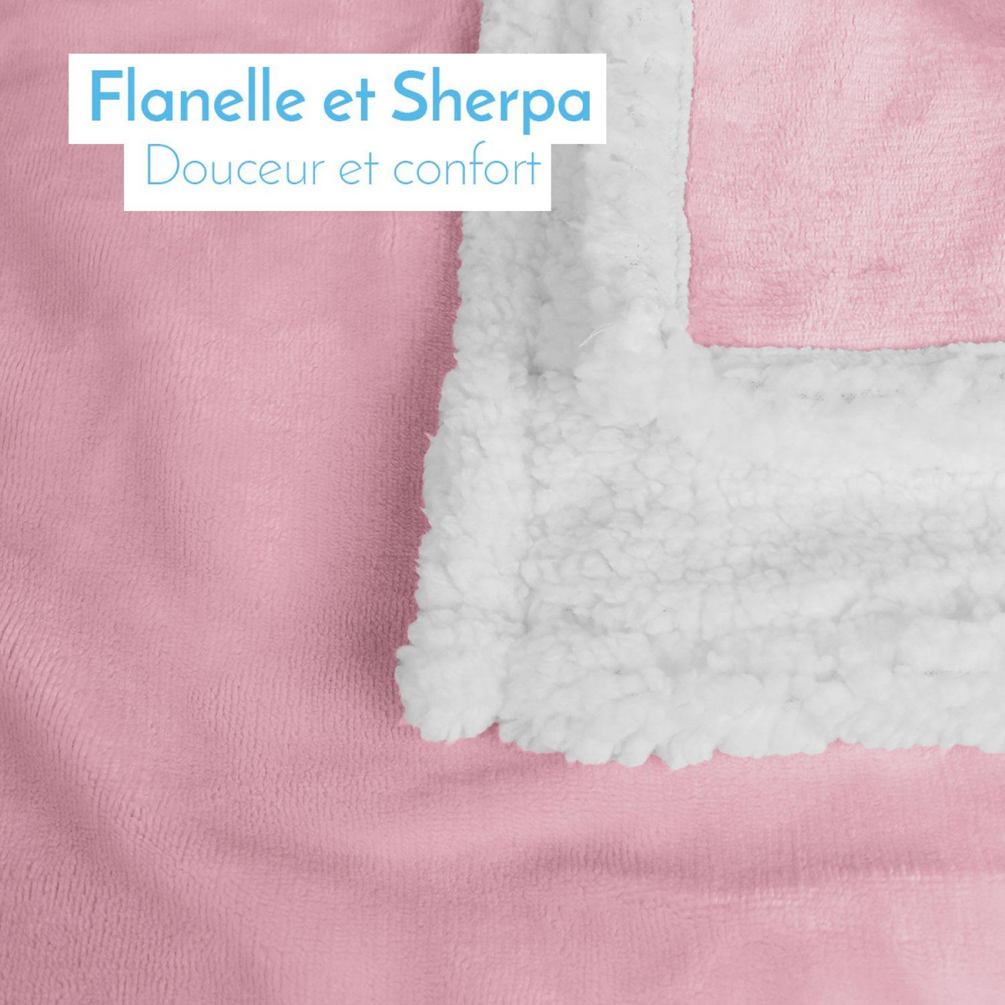 Voir la diapositive 2 : Monsieur Bébé Lot de 2 couvertures, plaids polaires pour bébé 75 x 100 cm en flanelle et sherpa ultra doux