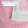Voir la diapositive 2 : Monsieur Bébé Lot de 2 couvertures, plaids polaires pour bébé 75 x 100 cm en flanelle et sherpa ultra doux