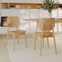 Voir la diapositive 2 : MAISON PAVANE Lot de 2 chaises en bois clair-Clyde