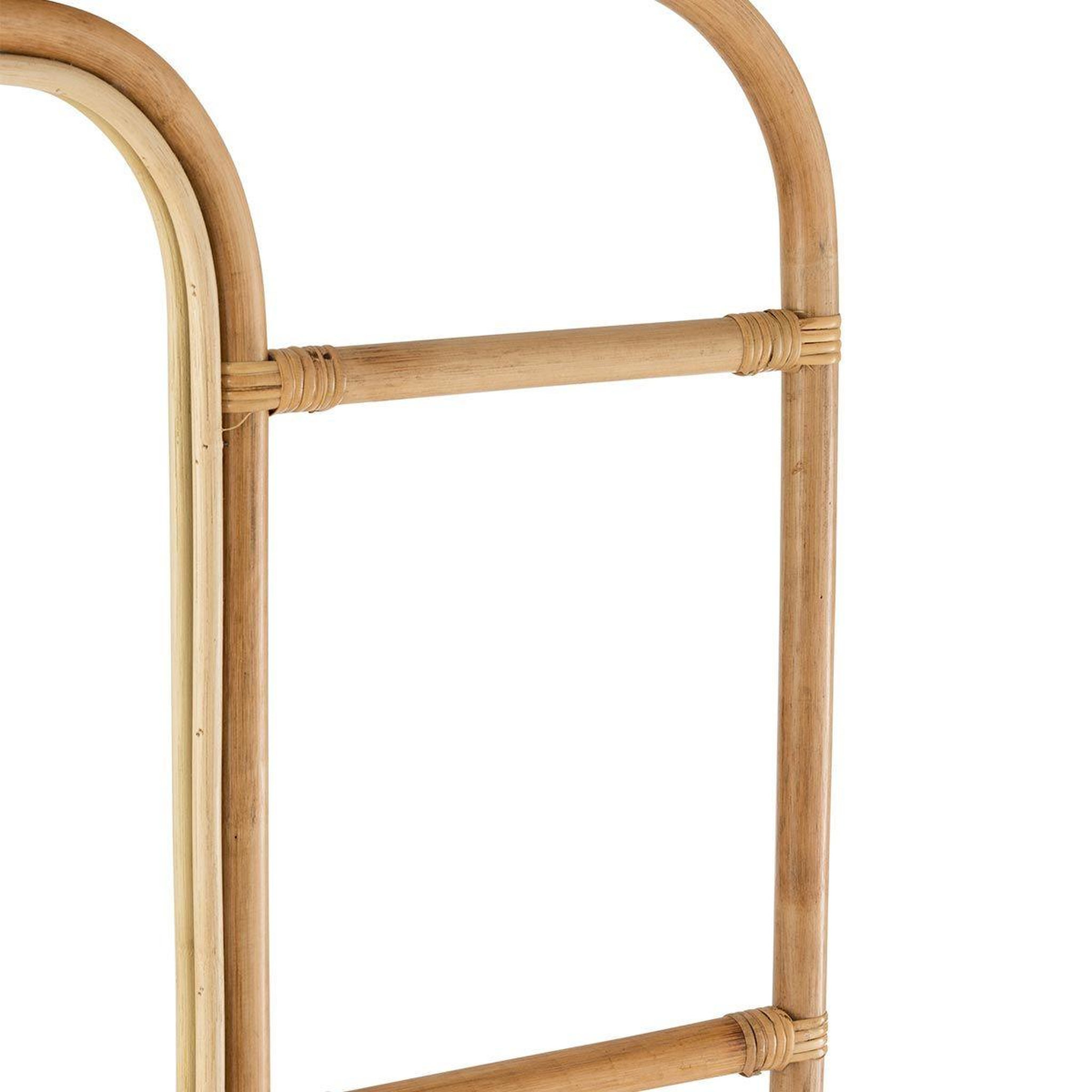 Voir la diapositive 3 : J-LINE Miroir Échelle Déco en Rotin  Ellen  180cm Naturel