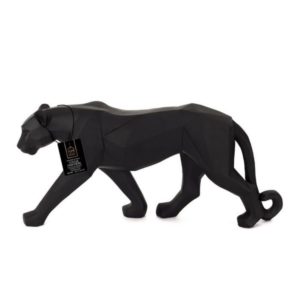 Paris Prix Statuette Déco  Panthère Origami  40cm Noir