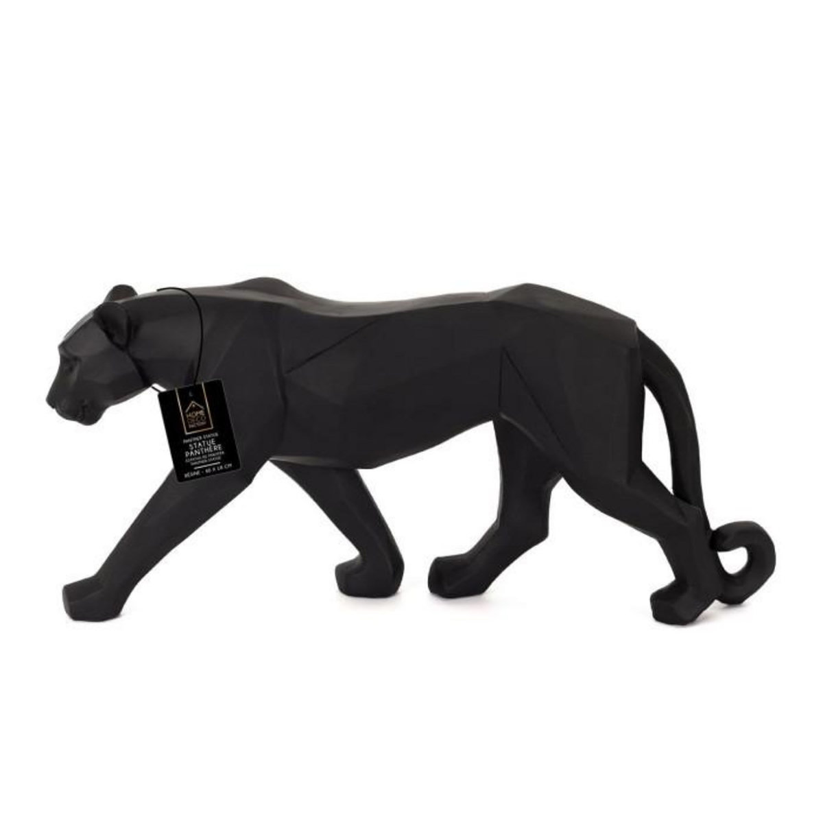 Paris Prix Statuette Déco  Panthère Origami  40cm Noir