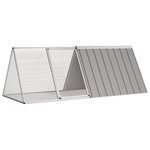 VIDAXL Cage pour lapin Gris 201,5x80,5x71 cm Acier galvanisé
