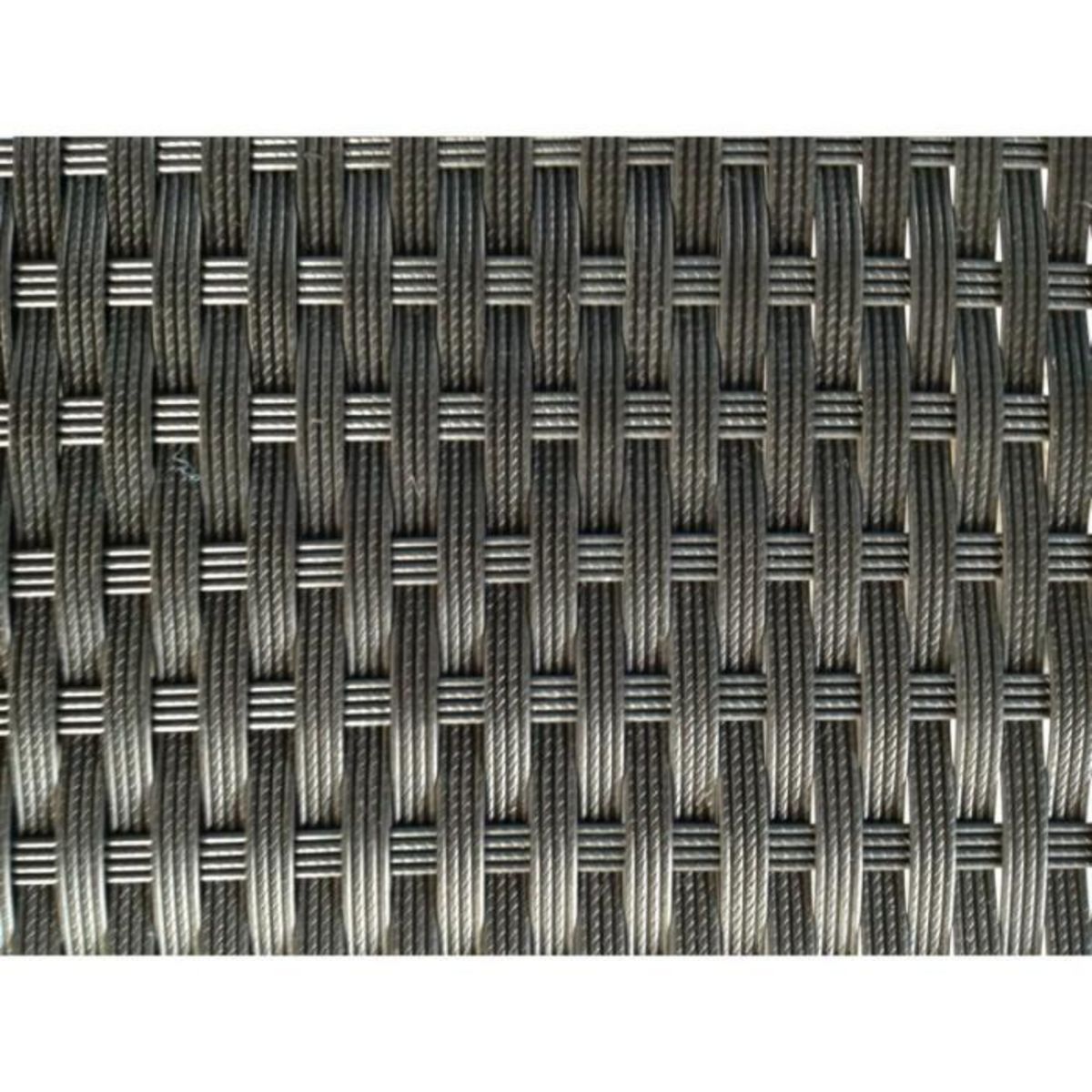 Paris Prix Table & 4 Fauteuils de Jardin  Rocha  115cm Noir & Écru