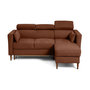 Voir la diapositive 1 : BEST MOBILIER Alicante - canapé d'angle réversible convertible avec têtières - coffre - 4 places - en tissu texturé