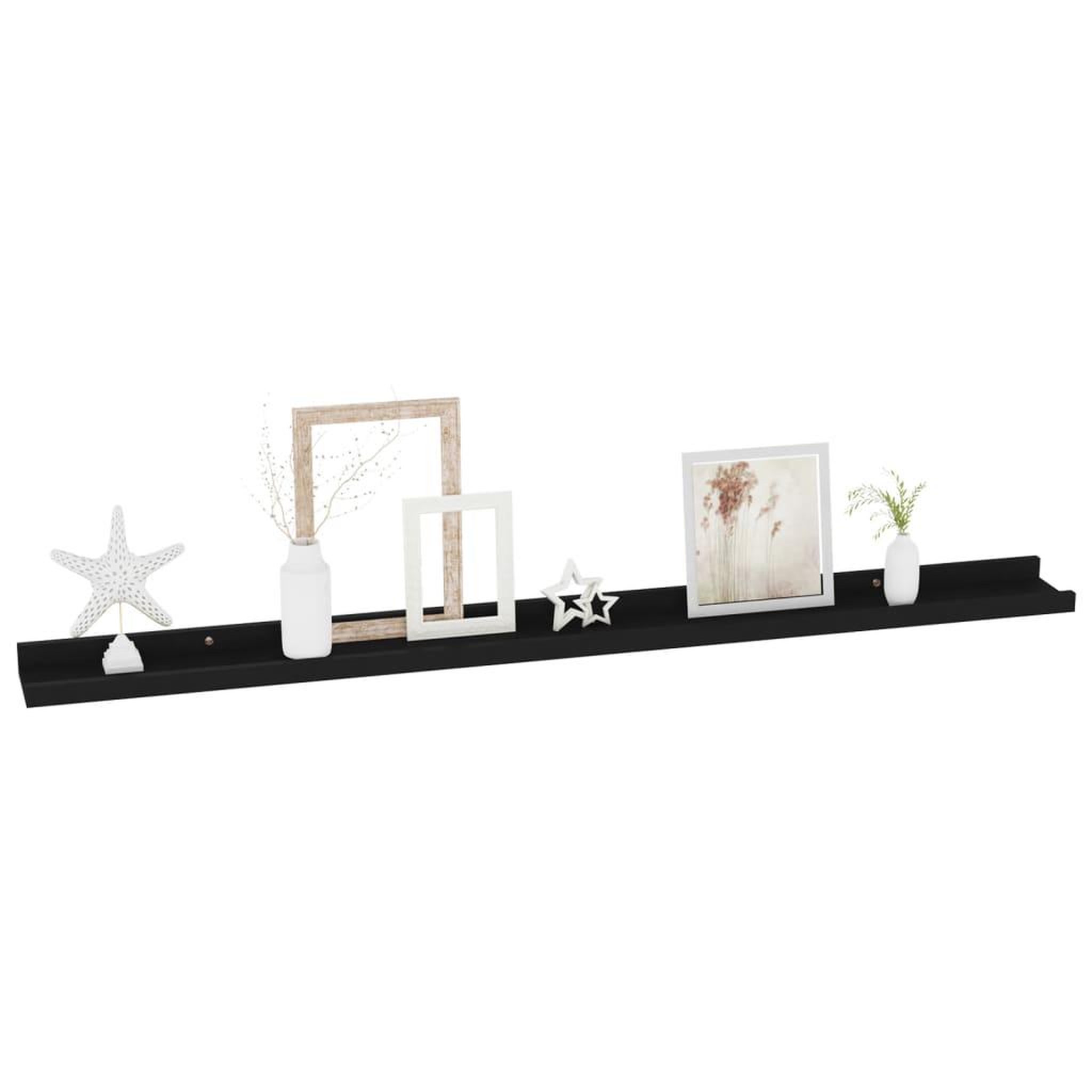 Voir la diapositive 3 : VIDAXL Etageres murales 2 pcs Noir 100x9x3 cm